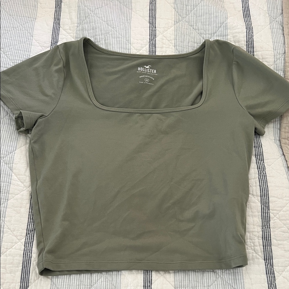 Hollister Sage Green Women's Crop Top